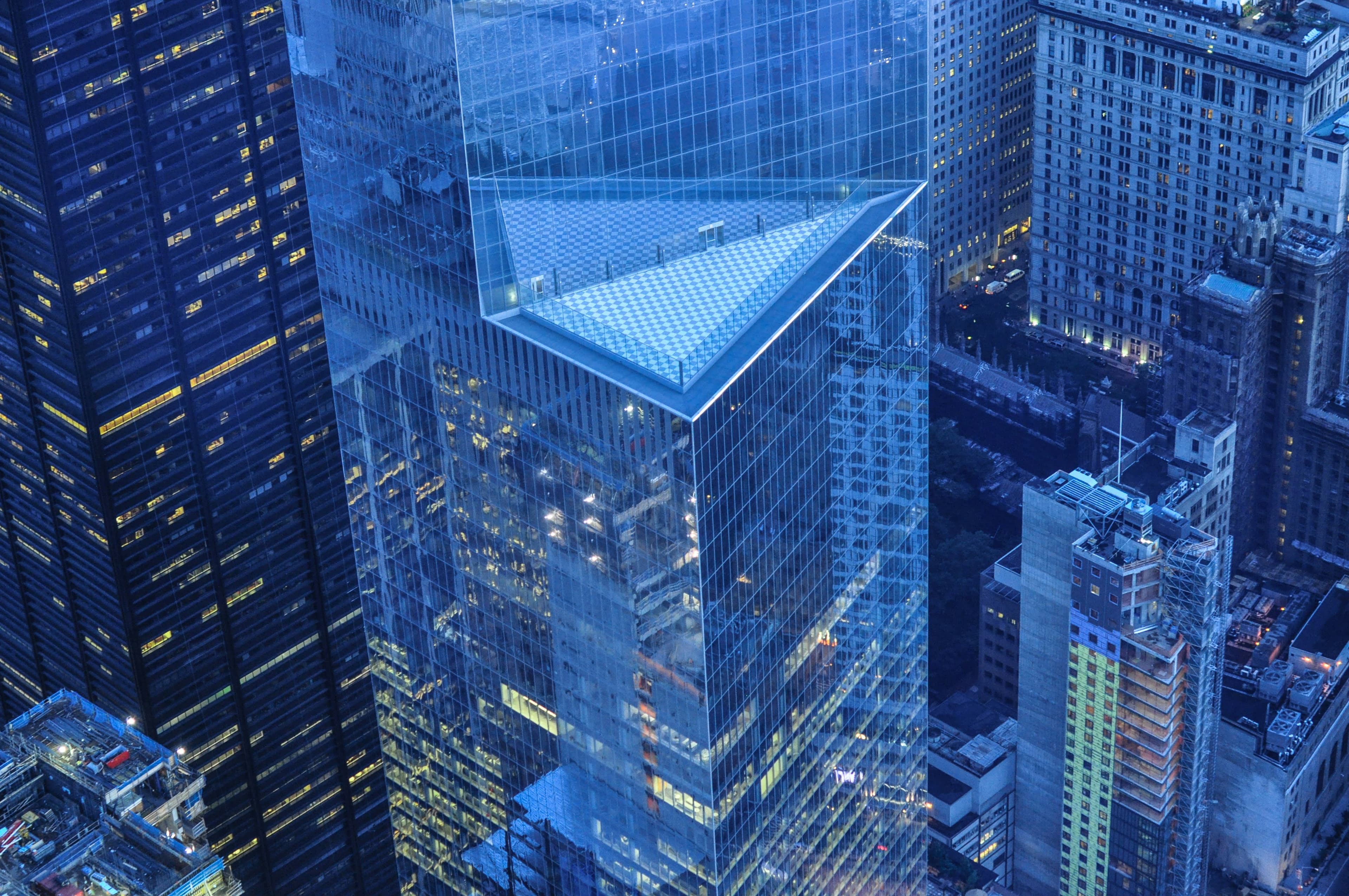 Financial district skyline